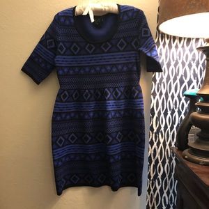 T/O size medium Aztec blue dress